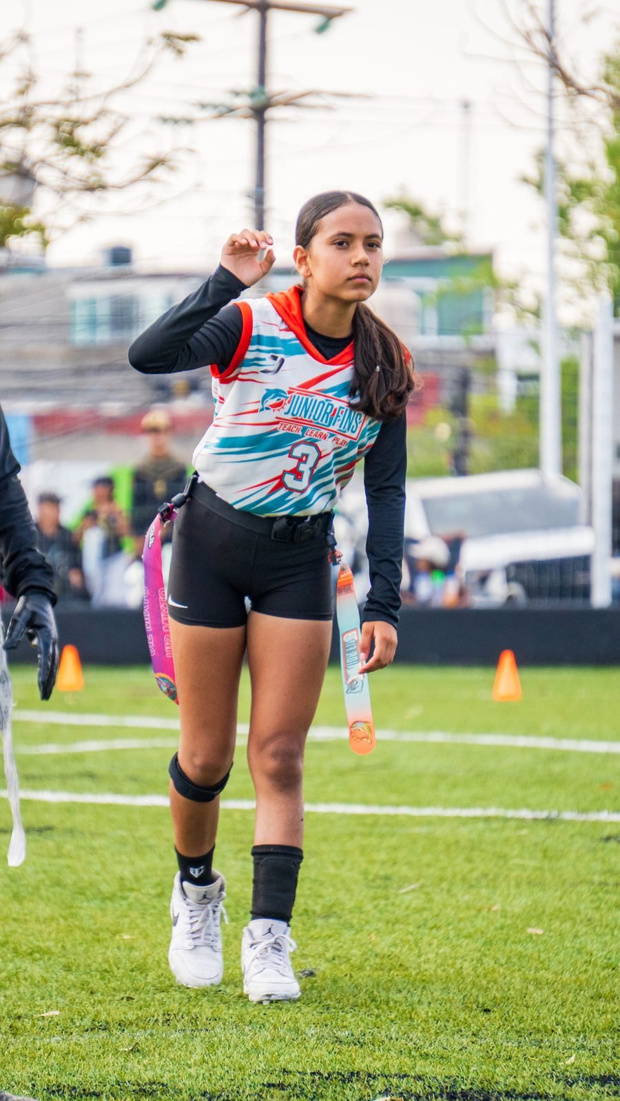 Jugadora Junior Fins en cancha